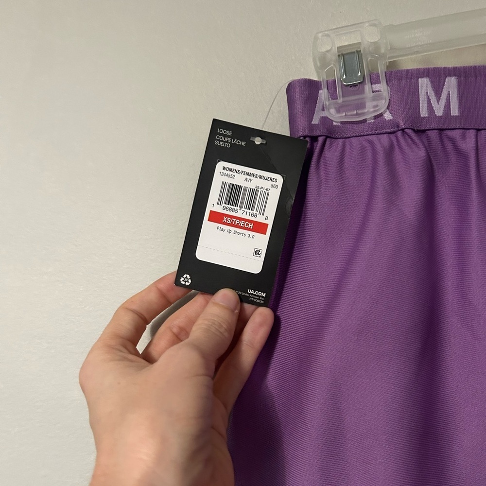NWT Under Armour Women's Purple/Lavender Athletic Shorts, Size XS - Picture 4 of 6